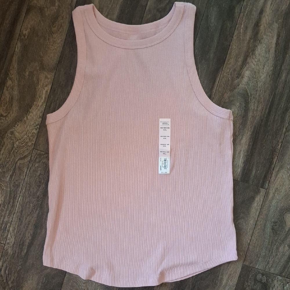 Sonoma Soft Pink Ribbed Tank Top
